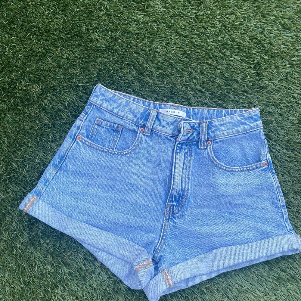 PacSun Blue Jean Shorts with Cuffed Hem size 26
